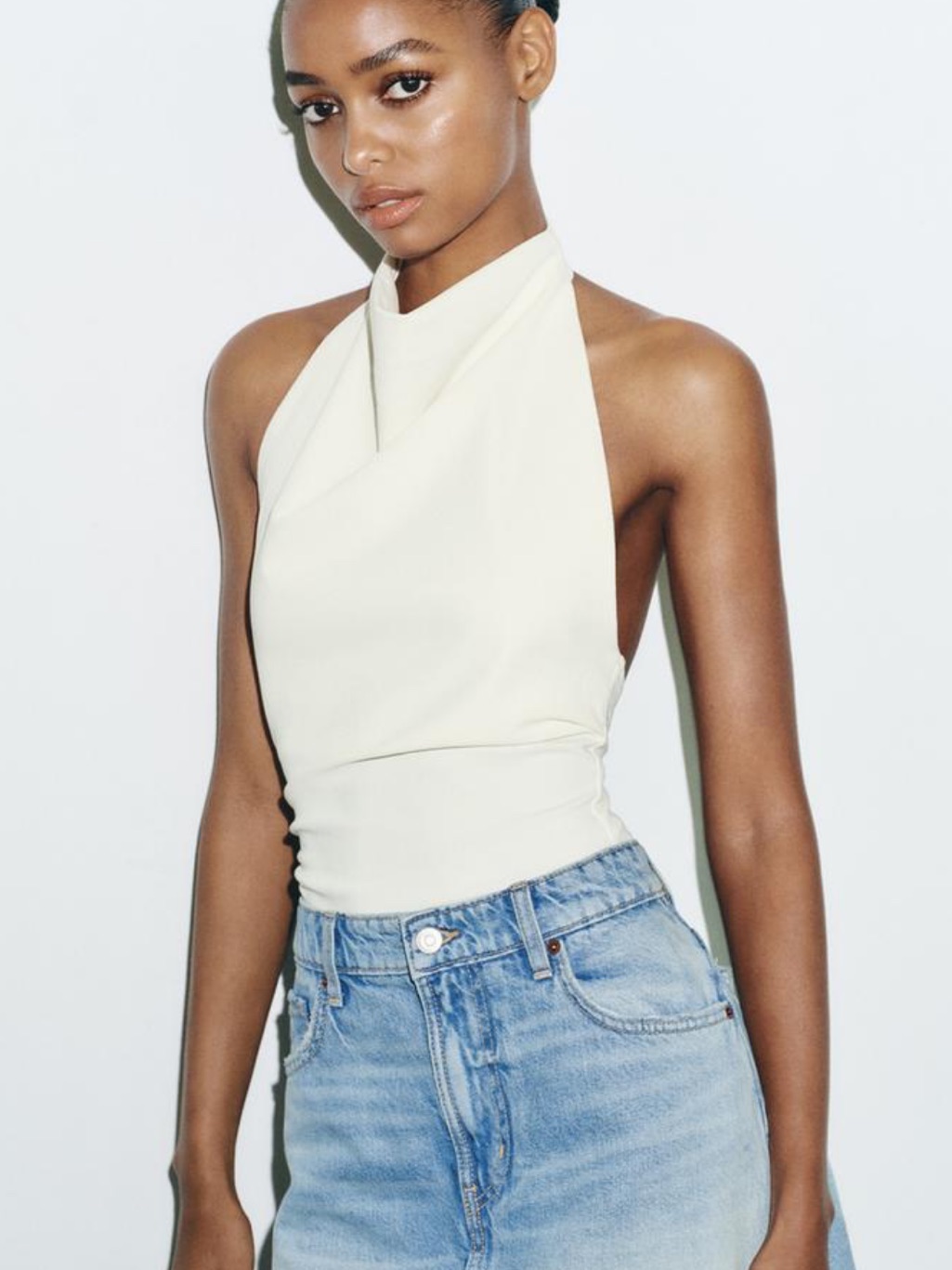 Open Back Halter Bodysuit